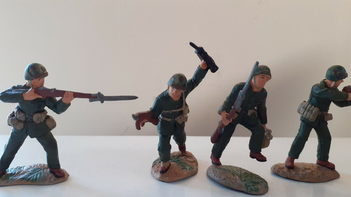 Tssd ww2 us infantry marines painted plastic bt