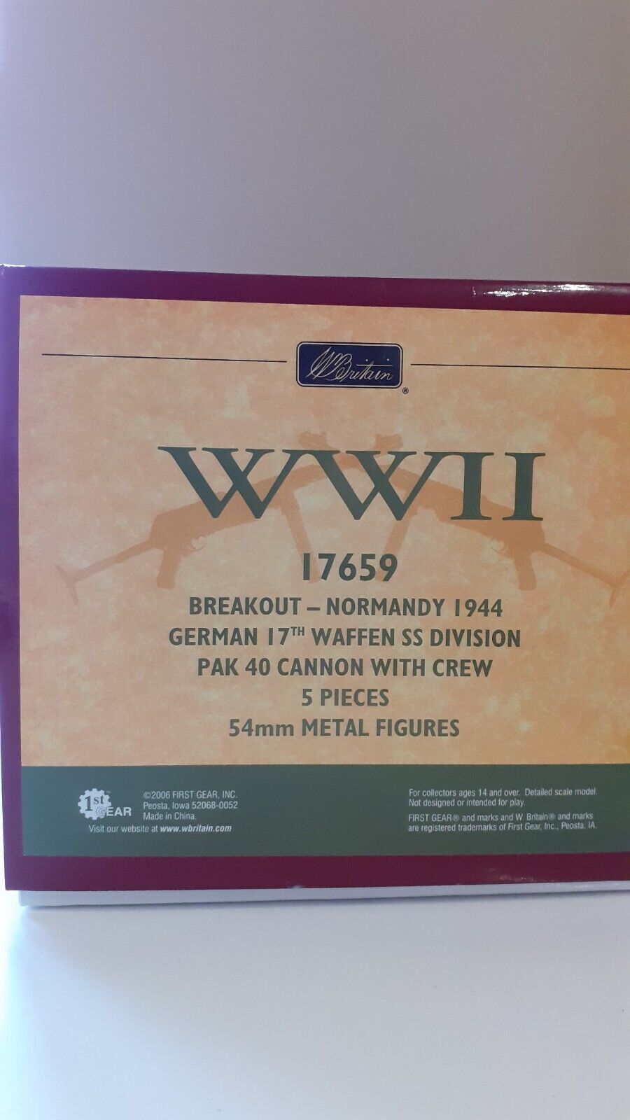 Britains 17659 ww2 German panzer pak 40 cannon crew boxed 1:32