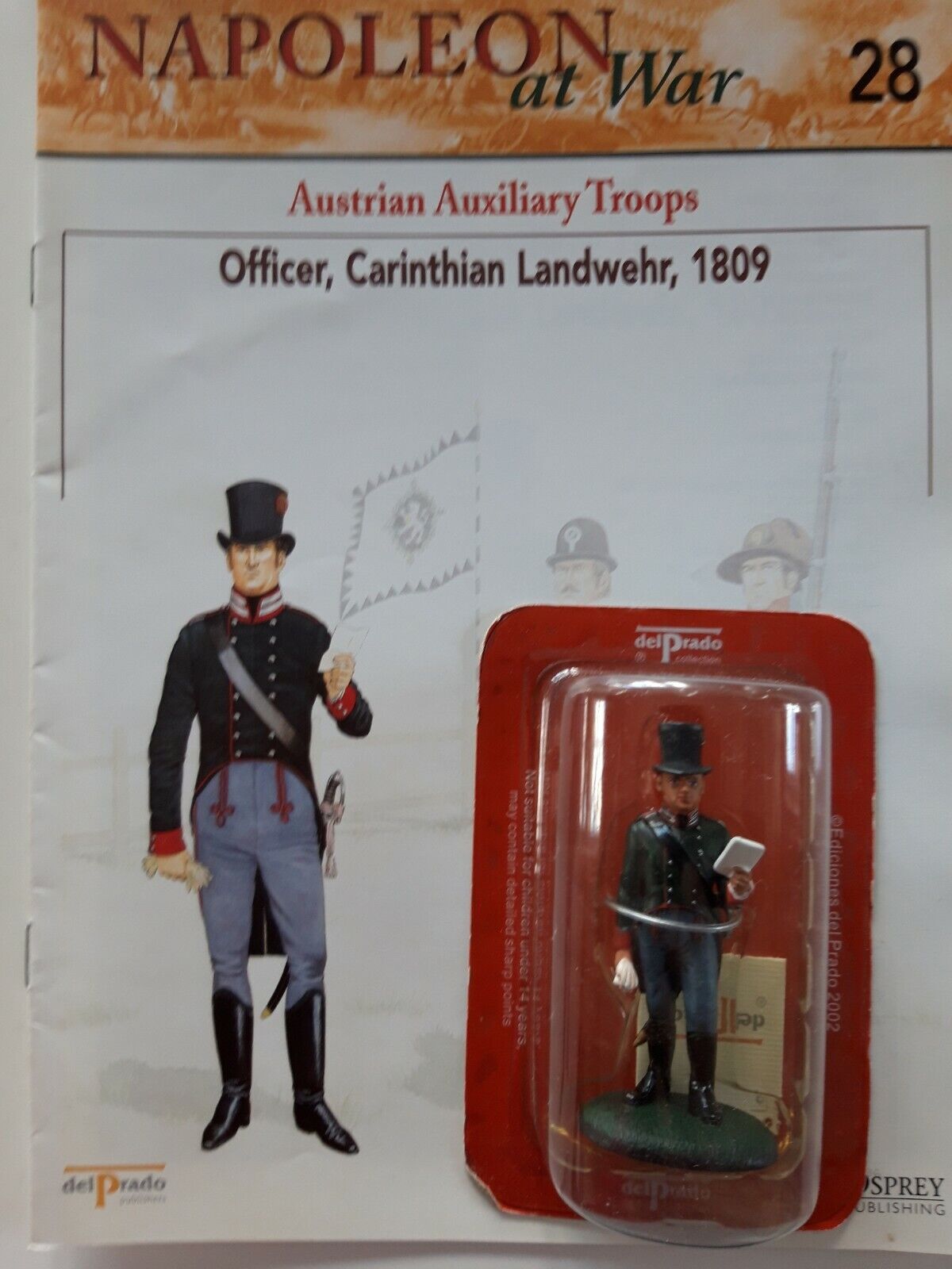 Del prado napoleon at war 28 waterloo 1:30 austrian landwehr mib book