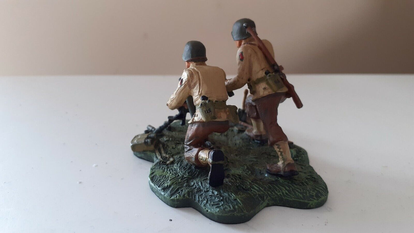 Britains 17455 ww2 d-day us 101st big red one mortar paras 1:32