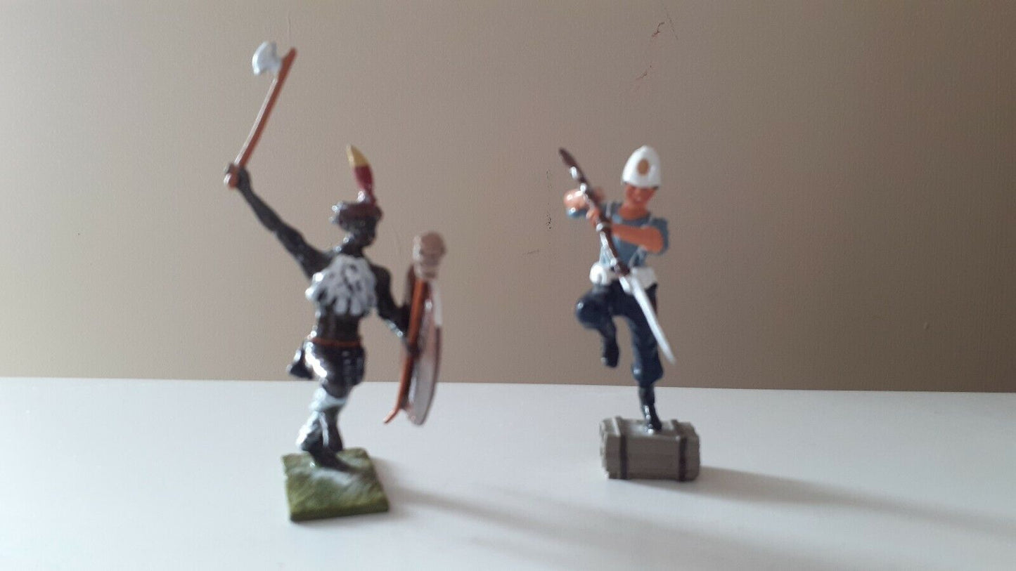 Little legion trophy miniatures zulus war Zulu hand to hand 1:32 metal