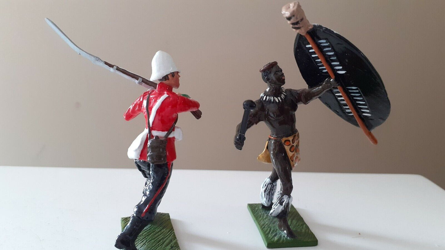 Little legion trophy miniatures zulus war Zulu hand to hand 1:32 metal