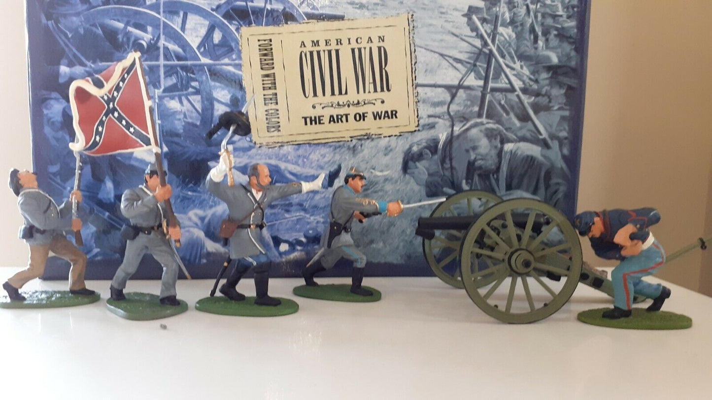 Britains 17244 acw forward with the colours artillery 2001 boxed 1:32