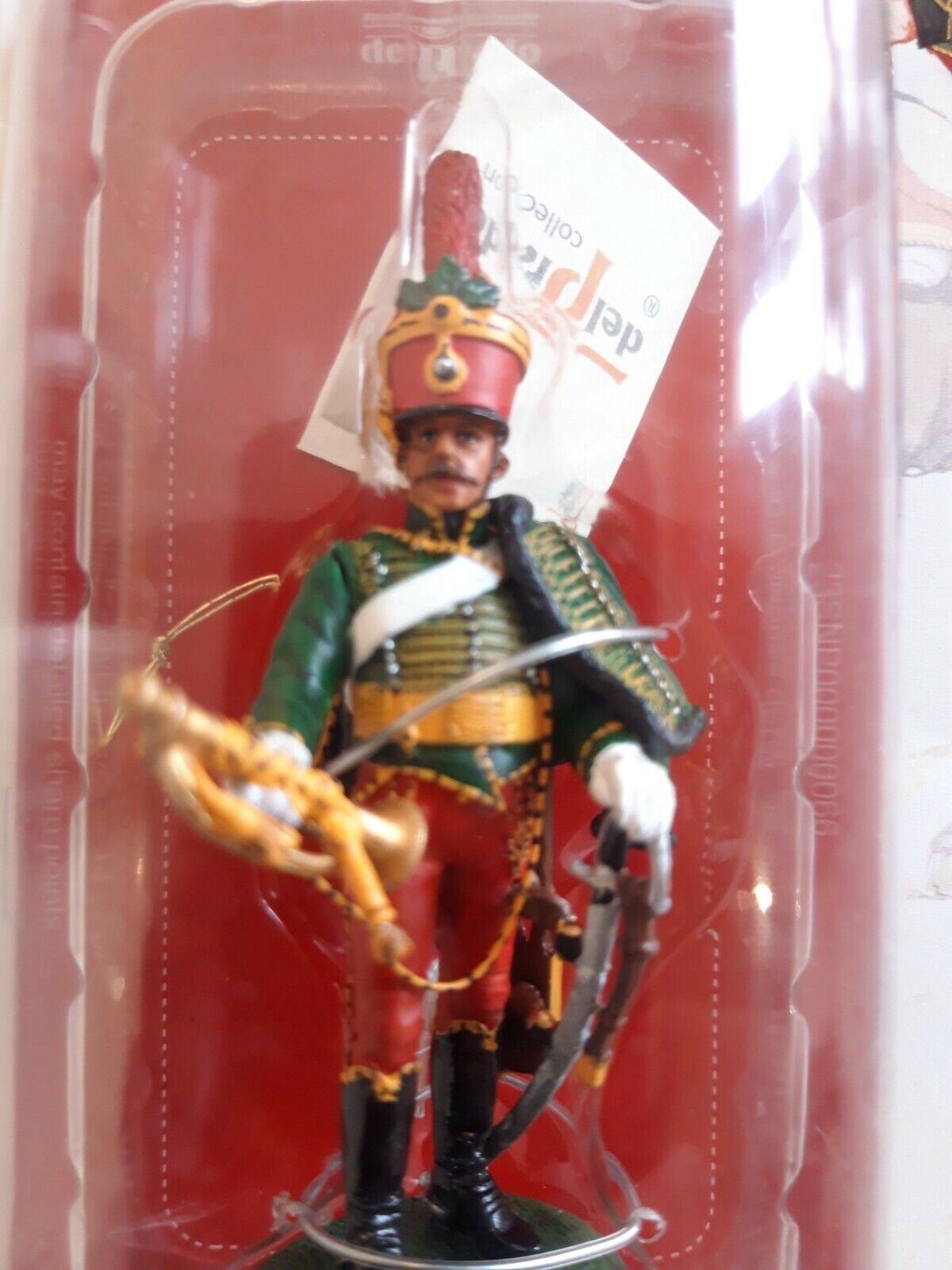 Del prado napoleon at war 58 waterloo 1:30 austrian hussars mib book