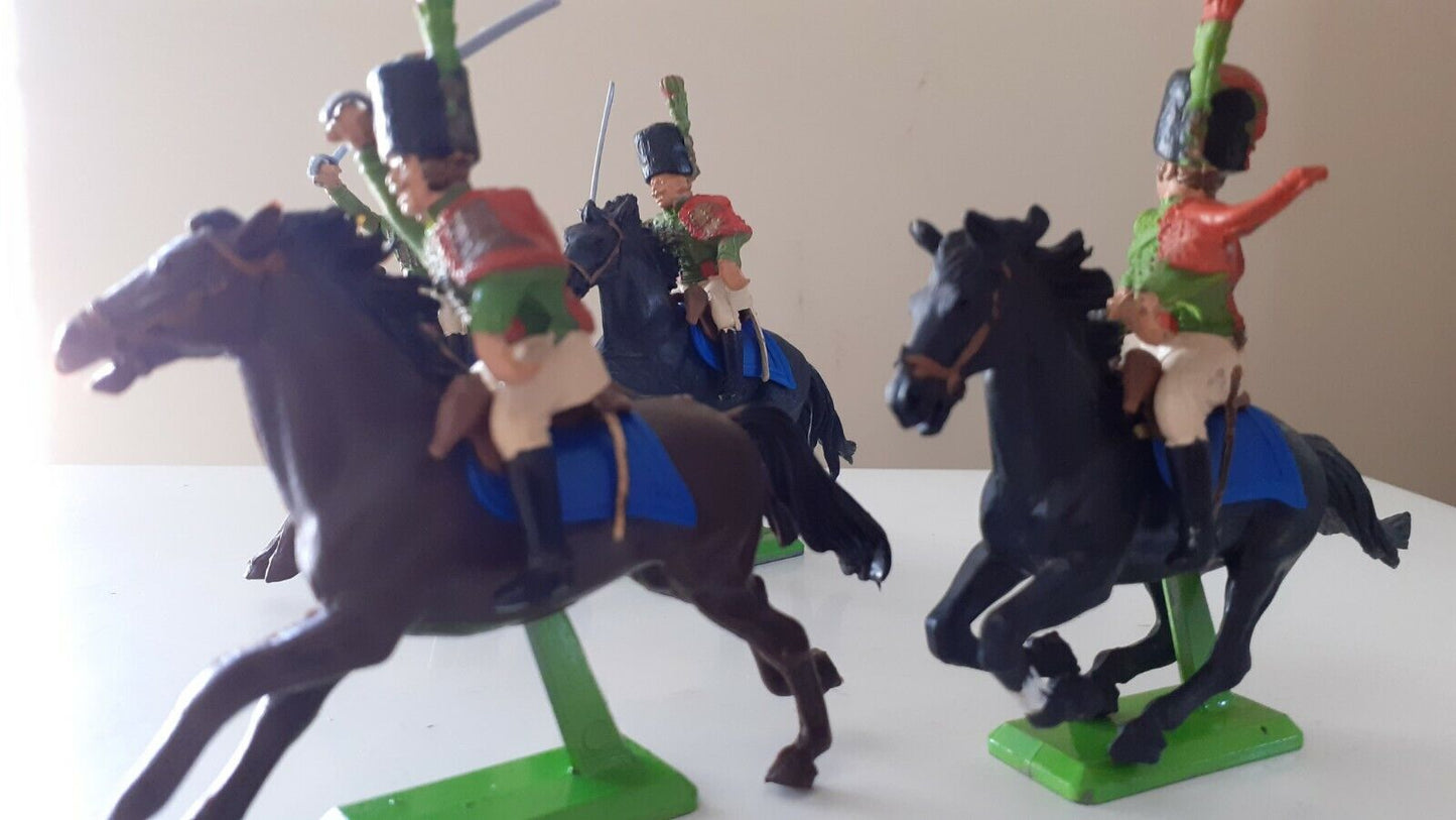 Britains deetail 4 waterloo French cavalry carabinier chasseur 1970s 1:32 b2