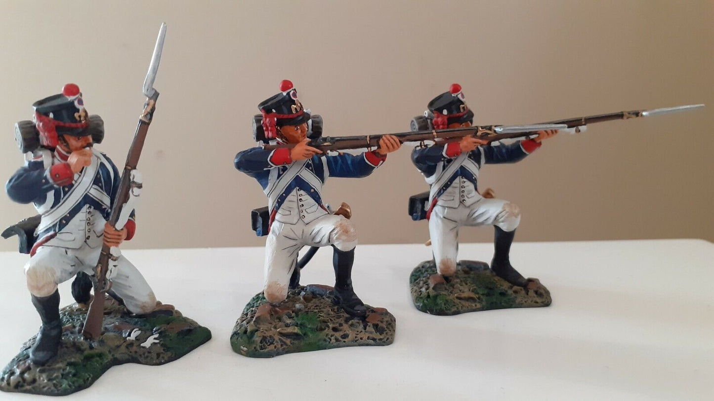 Patriot models Waterloo Napoleonic French young guard 6 figs no box 1:30 set 2