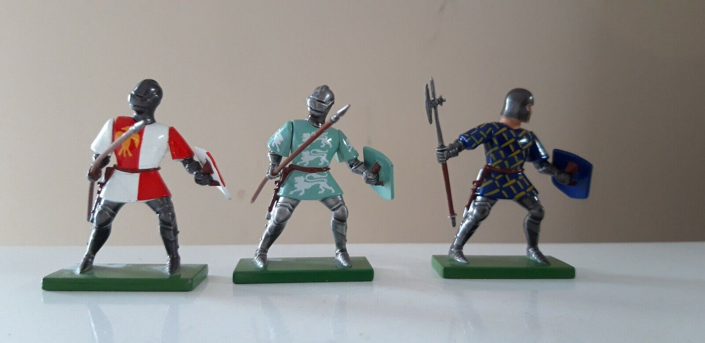 Britains knights agincourt tournament metal men at arms archers