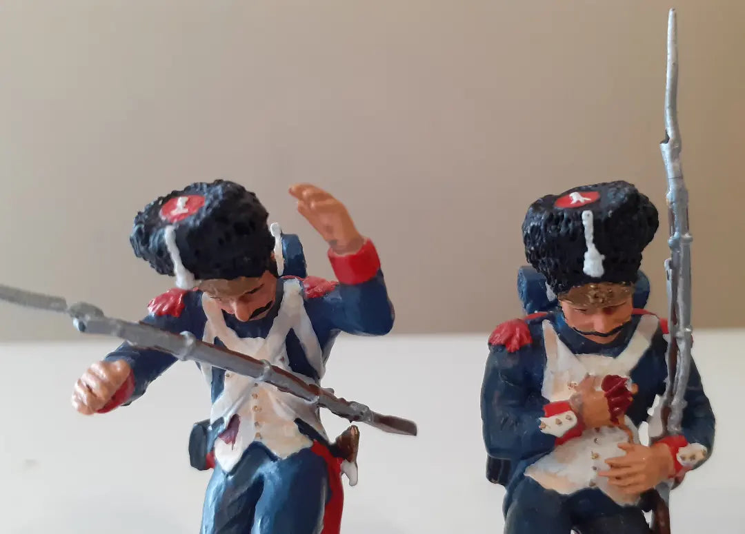 Britains 17298 napoleonic Waterloo hougoumont french guards wounded metal boxed