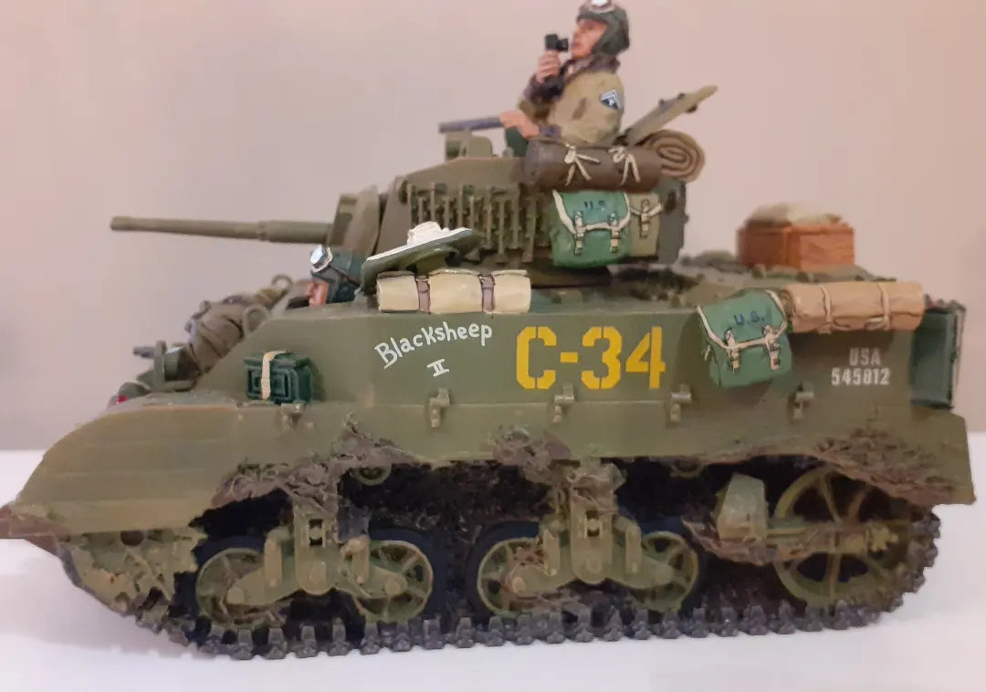 King and country Ww2 us army m5 light stuart tank 1:30 dd067 wdb