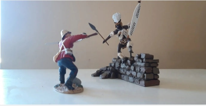 Britains 20115 Zulu wars 24th foot 1:32 metal fight for kraal limited boxed wdb