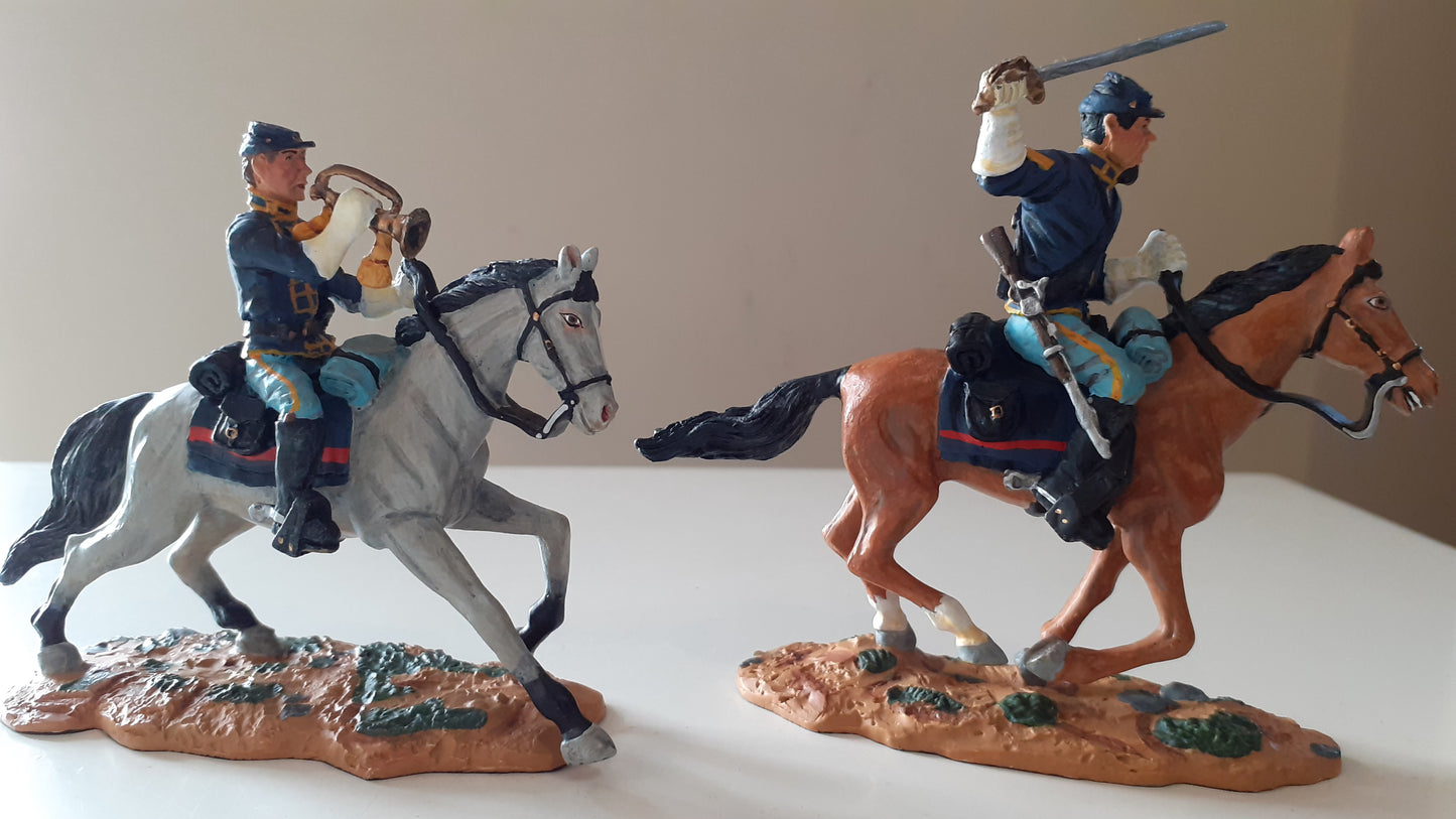 BRITAINS 17399 acw union cavalry bugler sergeant 2002 1:32  boxed