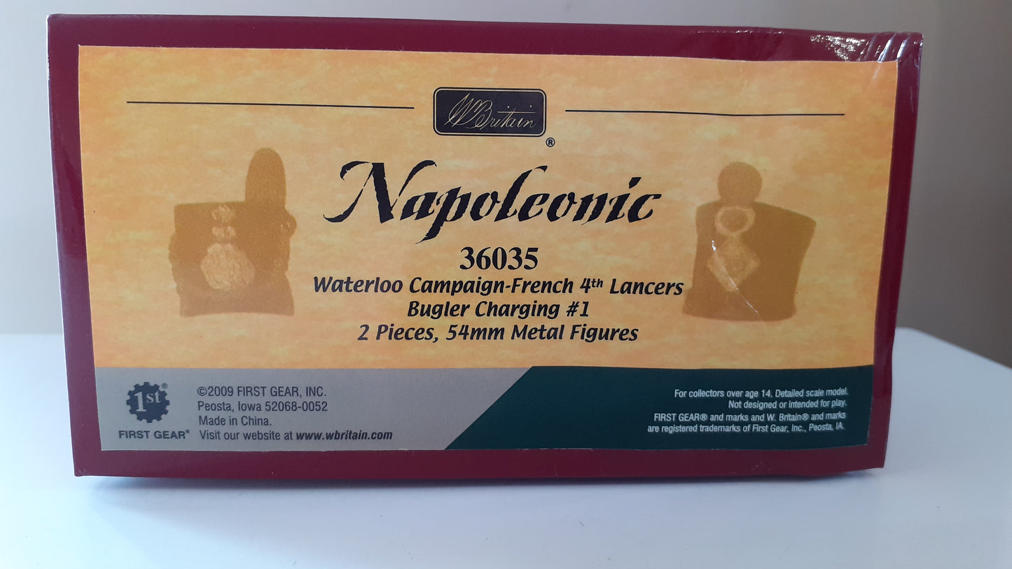 Britains 36035 Napoleonic french 4th lancers bugler waterloo 2009 1:32 metal