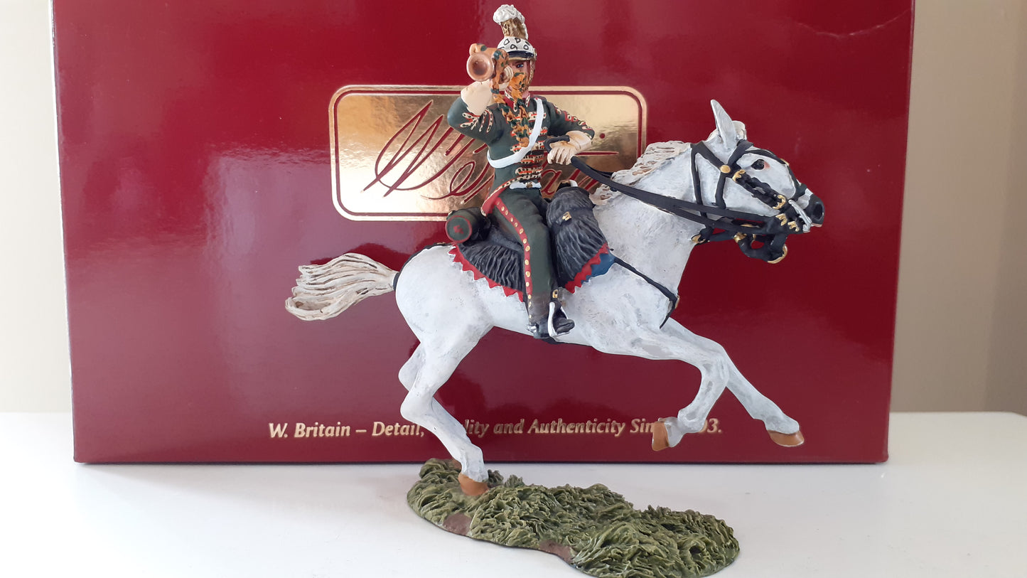 Britains 36035 Napoleonic french 4th lancers bugler waterloo 2009 1:32 metal