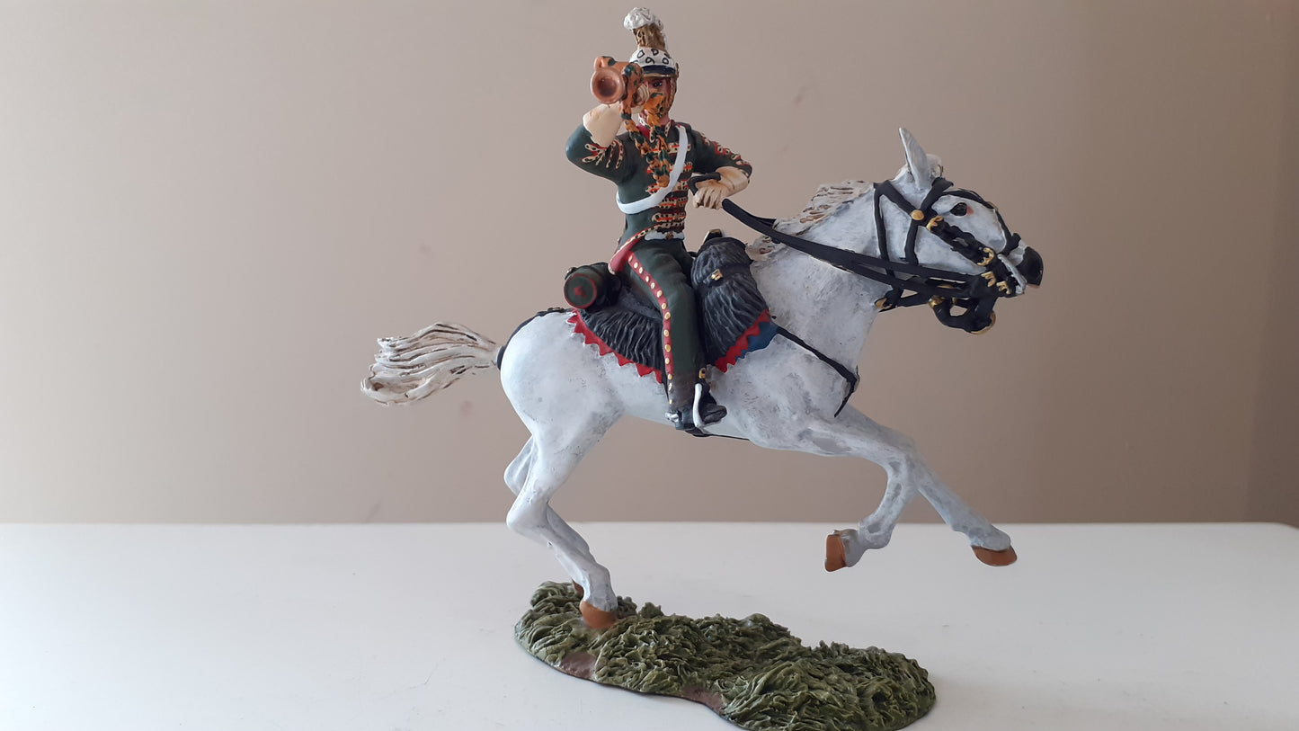 Britains 36035 Napoleonic french 4th lancers bugler waterloo 2009 1:32 metal