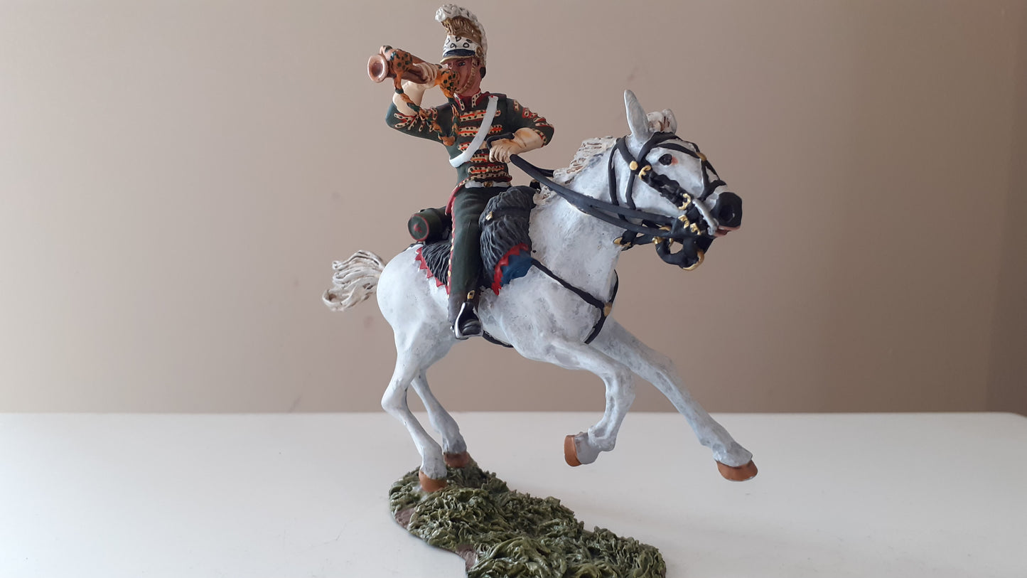 Britains 36035 Napoleonic french 4th lancers bugler waterloo 2009 1:32 metal