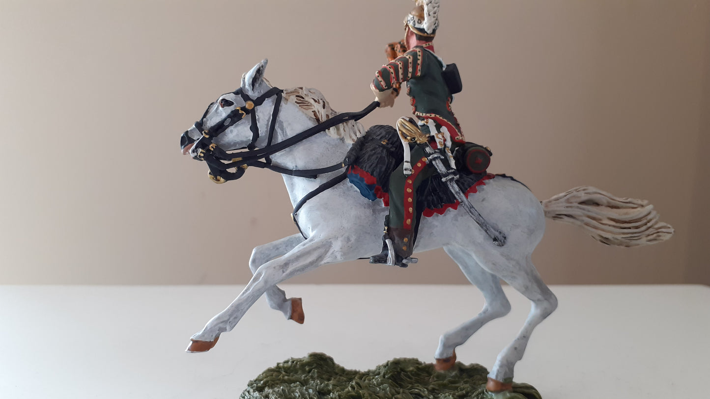 Britains 36035 Napoleonic french 4th lancers bugler waterloo 2009 1:32 metal