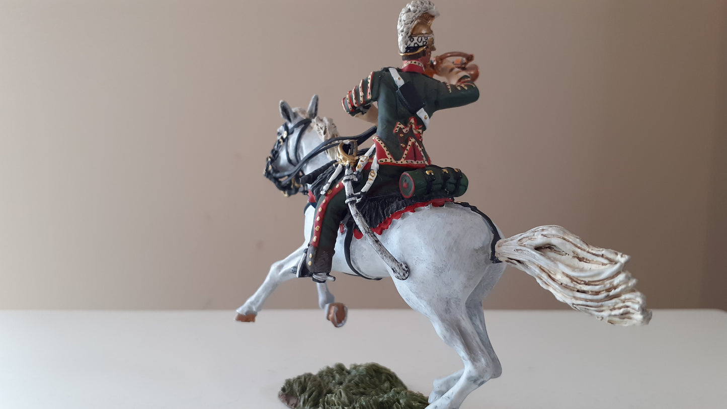 Britains 36035 Napoleonic french 4th lancers bugler waterloo 2009 1:32 metal