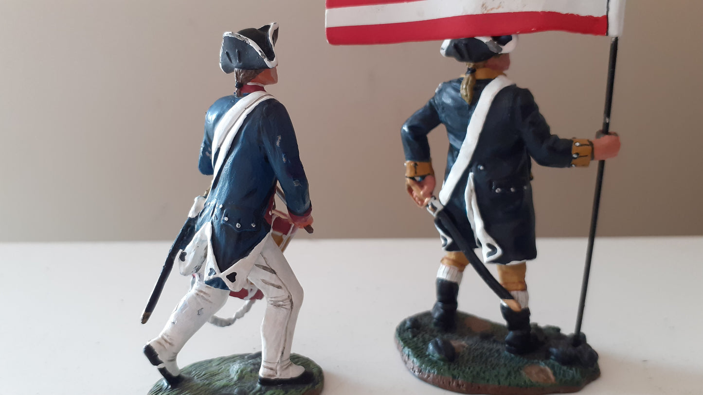 King and country ar035 ar037 American revolution  drummer  flag bearer no box w8