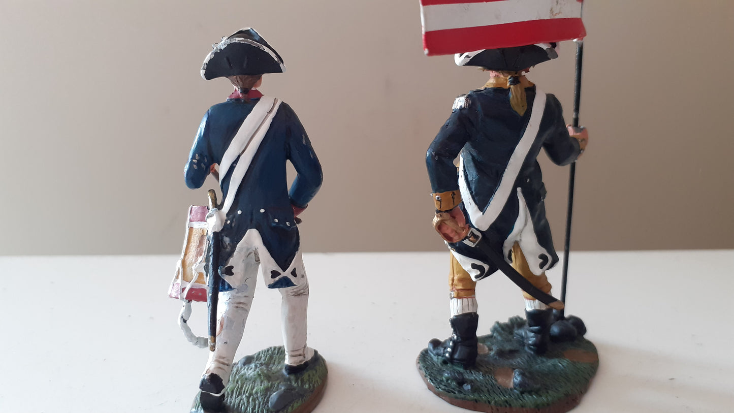 King and country ar035 ar037 American revolution  drummer  flag bearer no box w8