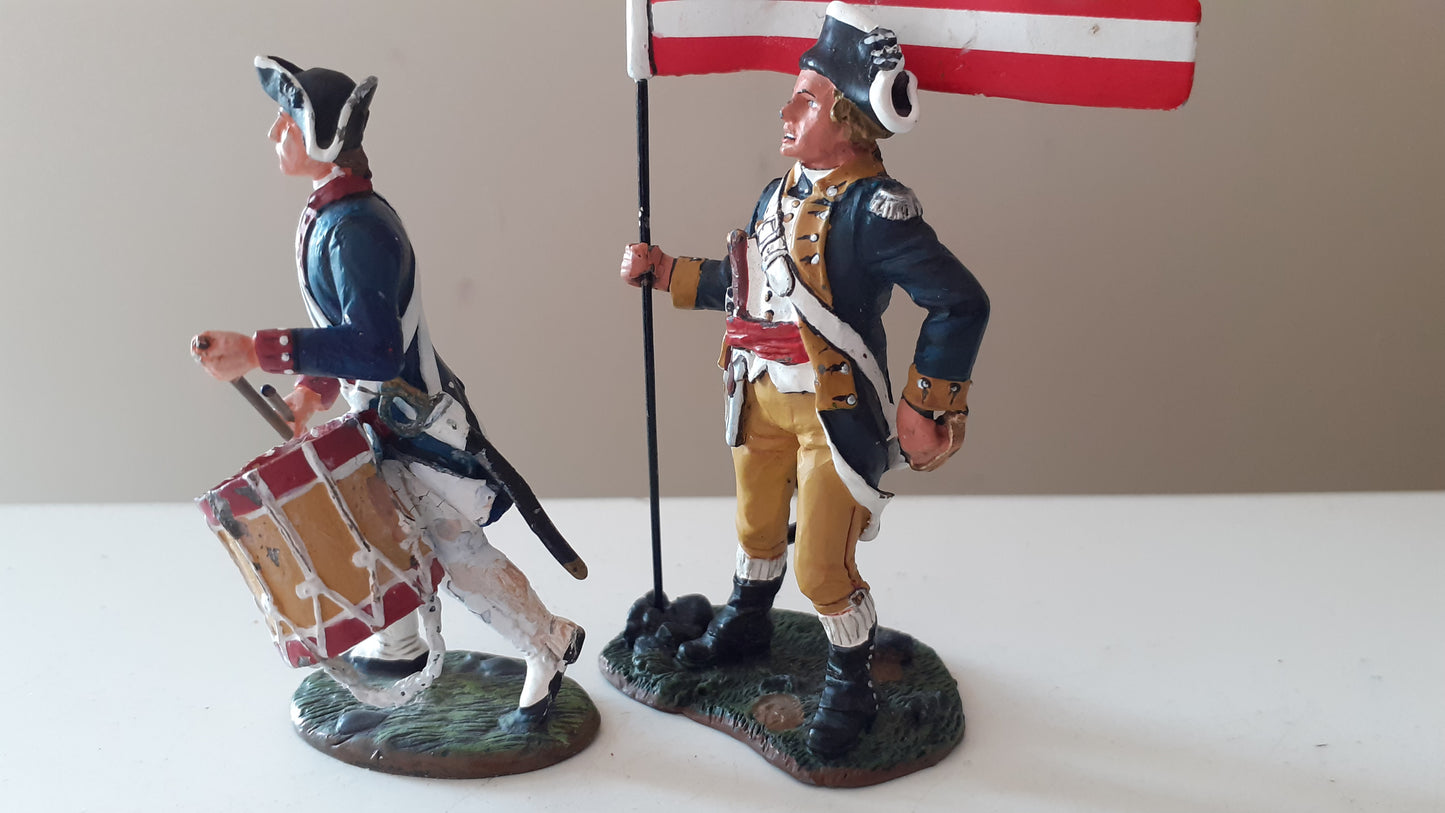 King and country ar035 ar037 American revolution  drummer  flag bearer no box w8