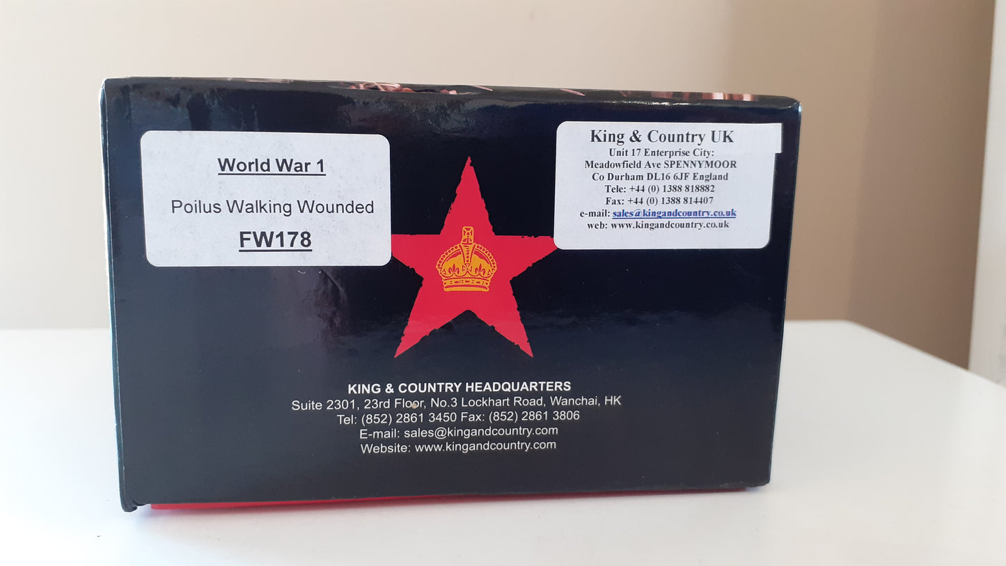 King and country Ww1 French Infantry Poilus Wounded boxed 1:30 wrdb Fw178