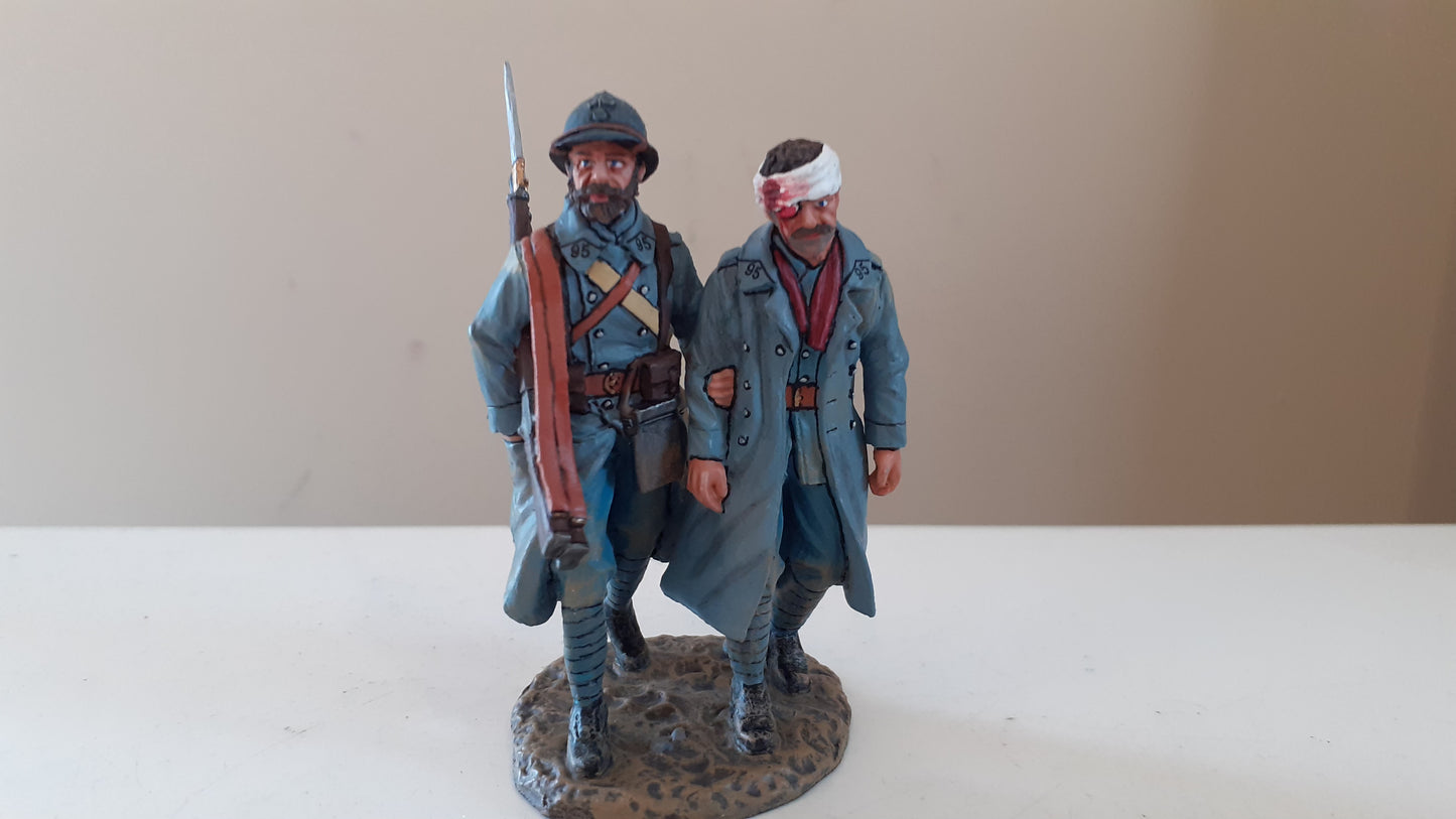 King and country Ww1 French Infantry Poilus Wounded boxed 1:30 wrdb Fw178