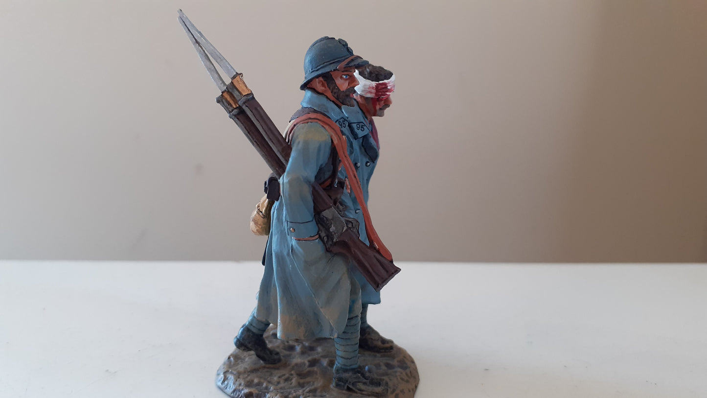 King and country Ww1 French Infantry Poilus Wounded boxed 1:30 wrdb Fw178