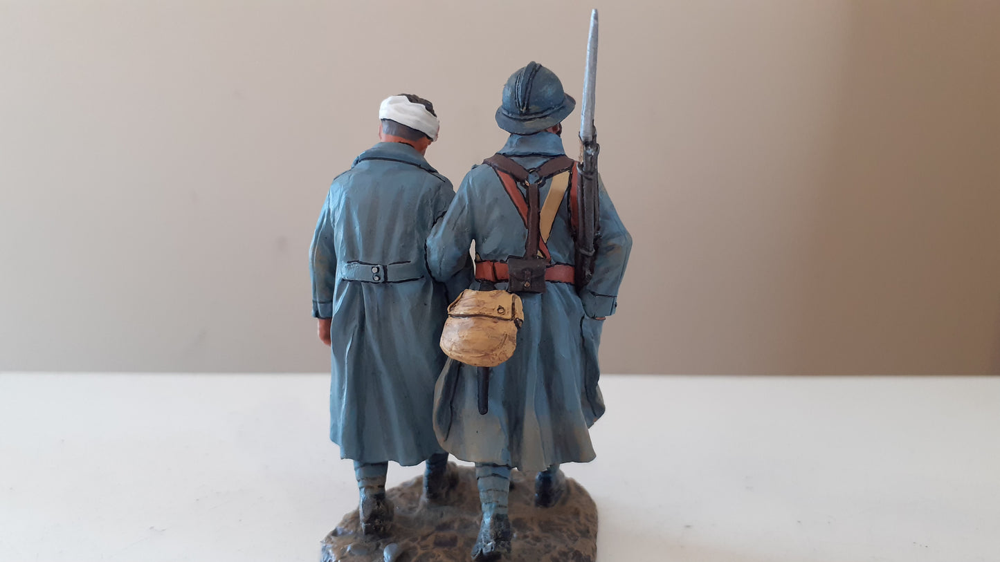 King and country Ww1 French Infantry Poilus Wounded boxed 1:30 wrdb Fw178