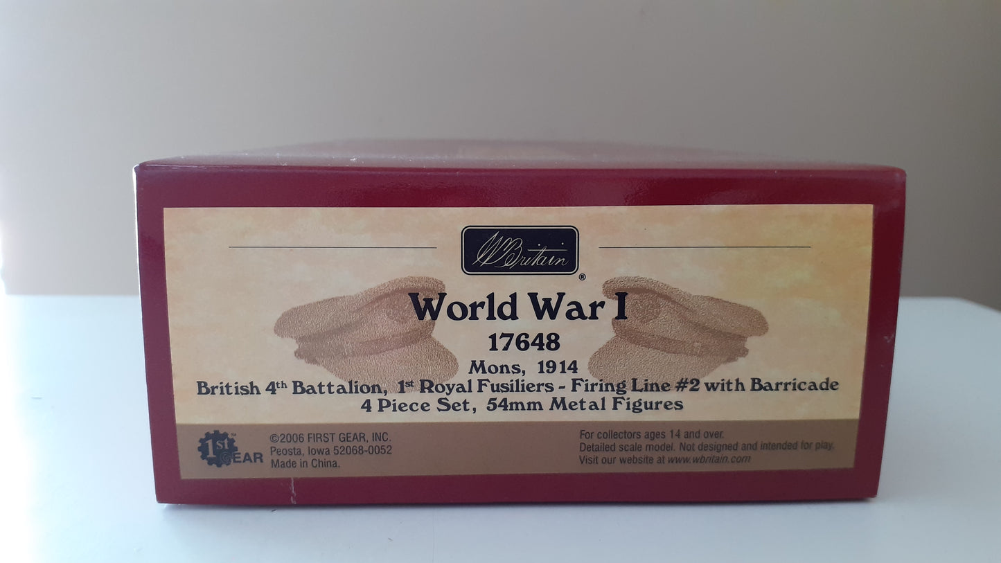 Britains 17648 Royal Fusiliers Ww1 Mons 1914 Metal Boxed 2006 1:32