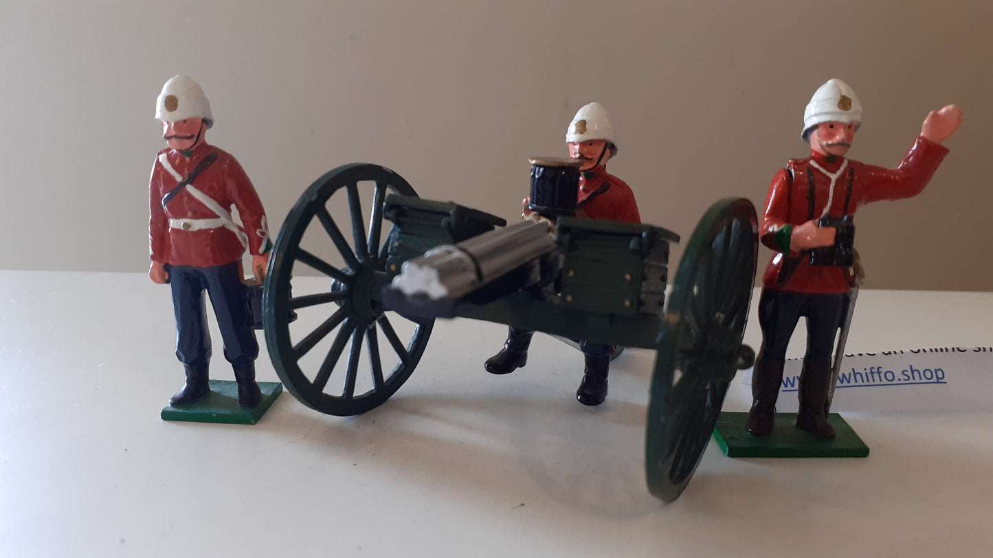 early trophy miniatures 1991 zulu War Gatling Gun 3 Crew Eq44z 1:32 metal Wdb