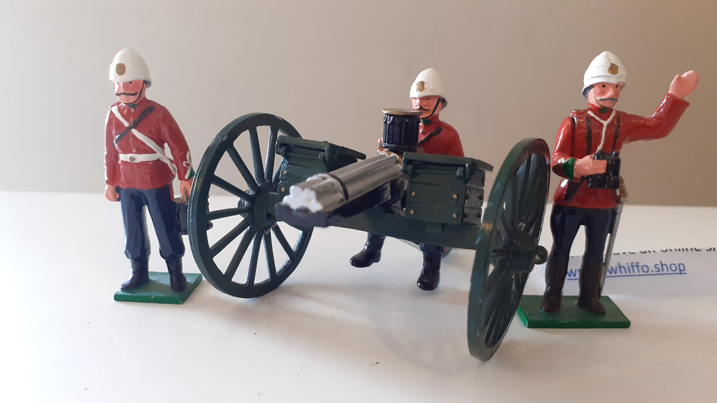 early trophy miniatures 1991 zulu War Gatling Gun 3 Crew Eq44z 1:32 metal Wdb