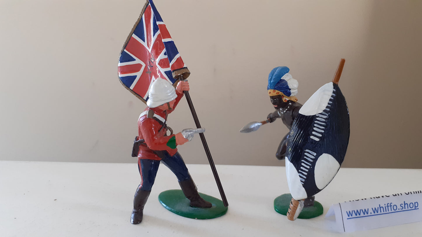 trophy miniatures 1991 Hz5a Flag Zulu War 24th Foot Zulus 1:32 metal Dc