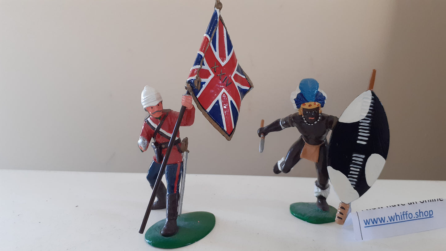 trophy miniatures 1991 Hz5a Flag Zulu War 24th Foot Zulus 1:32 metal Dc