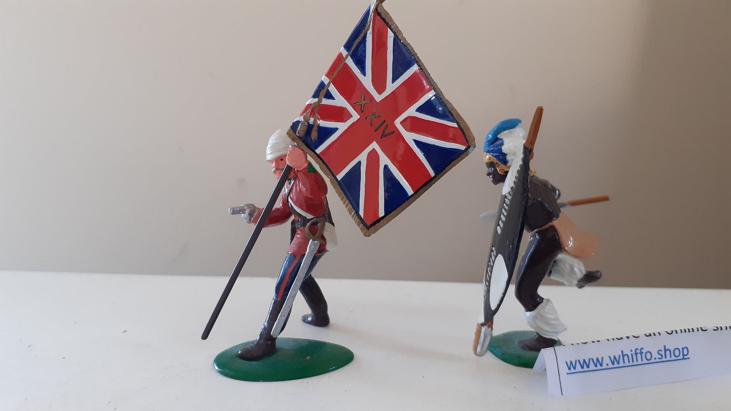 trophy miniatures 1991 Hz5a Flag Zulu War 24th Foot Zulus 1:32 metal Dc