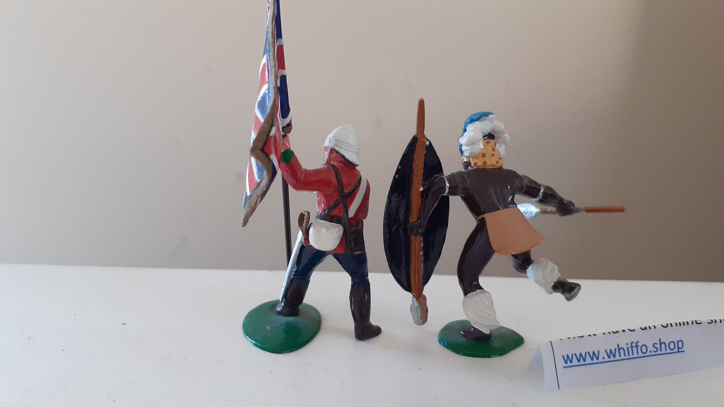 trophy miniatures 1991 Hz5a Flag Zulu War 24th Foot Zulus 1:32 metal Dc