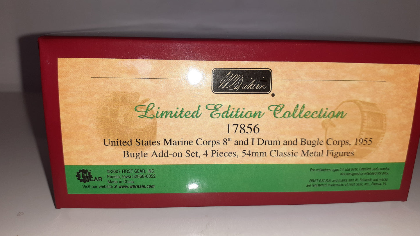 BRITAINS 17856 Usmc US Marines band Drum Bugle 2007 Limited edition 1:32  s8