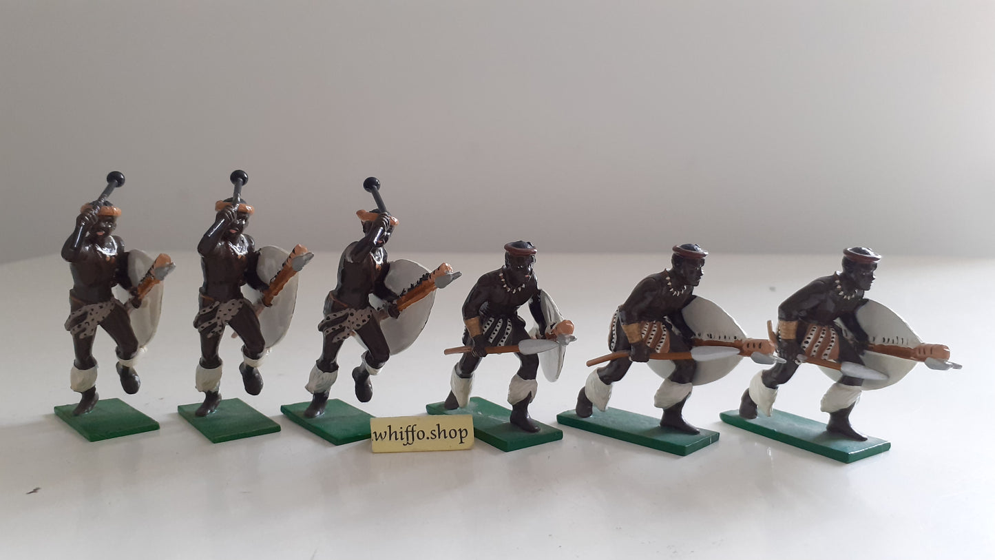trophy miniatures zs34 sprinting zulus 1991 1:32 metal S860