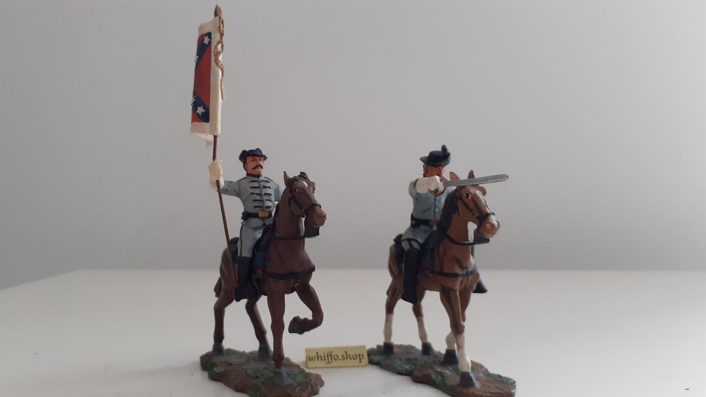 Britains 17372 acw confederate cavalry color bearer 2002 made 1:32 metal S546