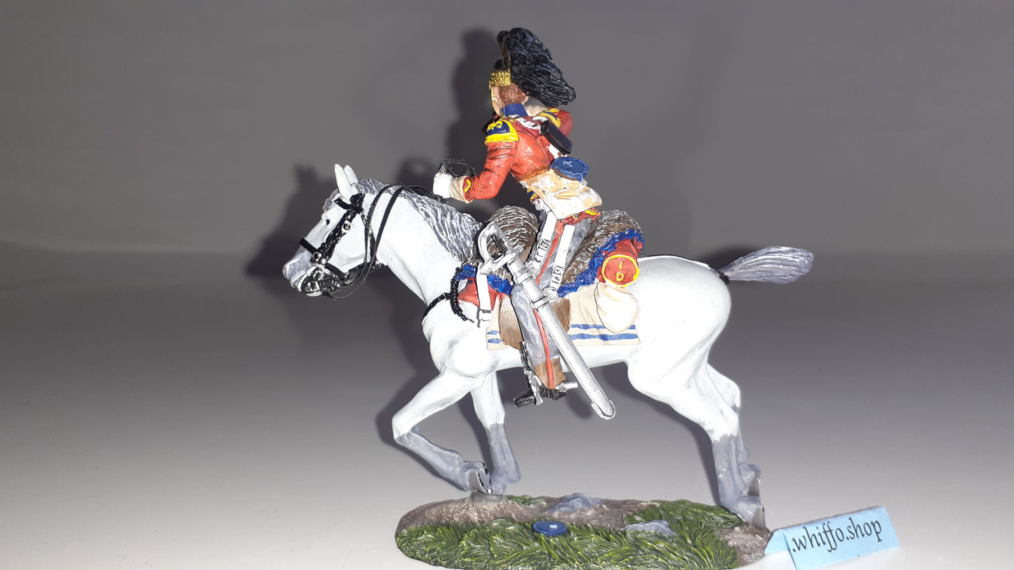 Britains 36057 Napoleonic Waterloo 1st Royal Dragoons bugler Charging boxed S8