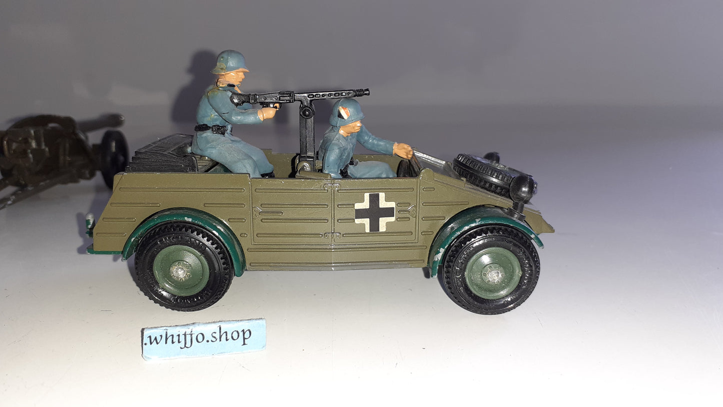 Britains 9788 1980 Deetail German Ww2 Kubelwagen And Gun 1:32  boxed S550