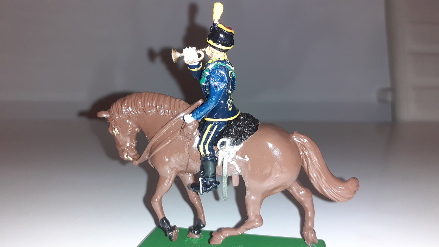 Britains 00318 Hamleys Hussars 14th 15th 20th 21st 3 Figs metal No Box 2000 S7