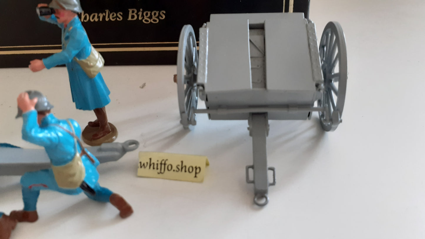 Britains 8937 ww1 french artillery 75mm gun crew caisson 1997 1:32 metal S146