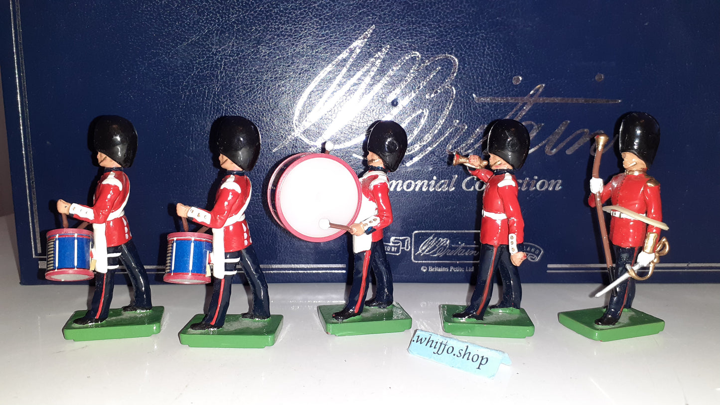 Britains 00090 deetail ceremonial band Drums Bugles scots guards 1999 1:32  s613