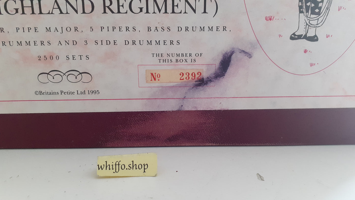 Britains limited edition 5196 Pipes Drums Black Watch royal Highland 1996 S759