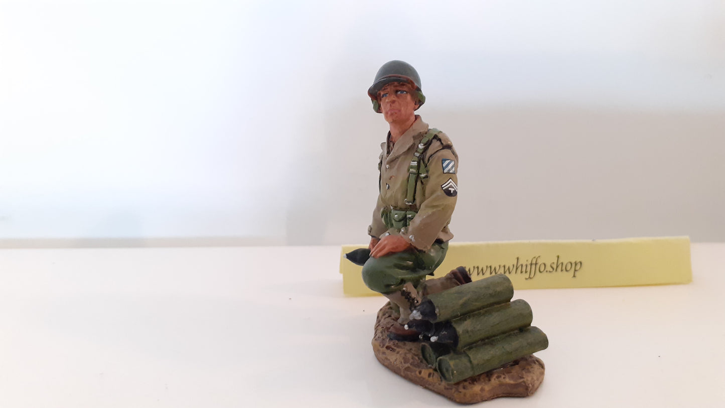 King and country Ww2 Dd032 Us army Mortar D-day Crew no box 1:30  W15