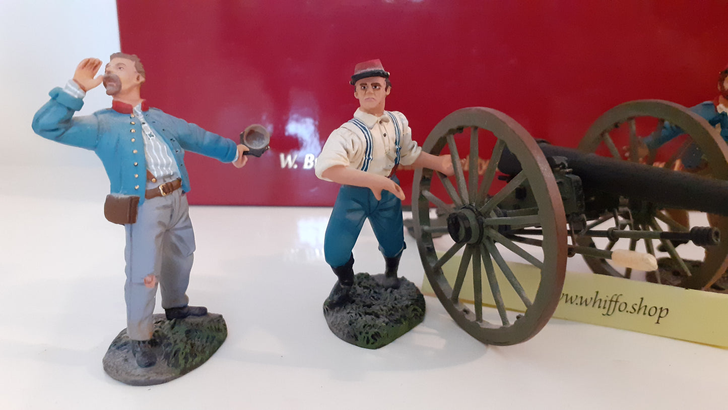 Britains 31032 2009 Acw Confederate Artillery Parrot Gun Crew boxed 1:32 Wdb