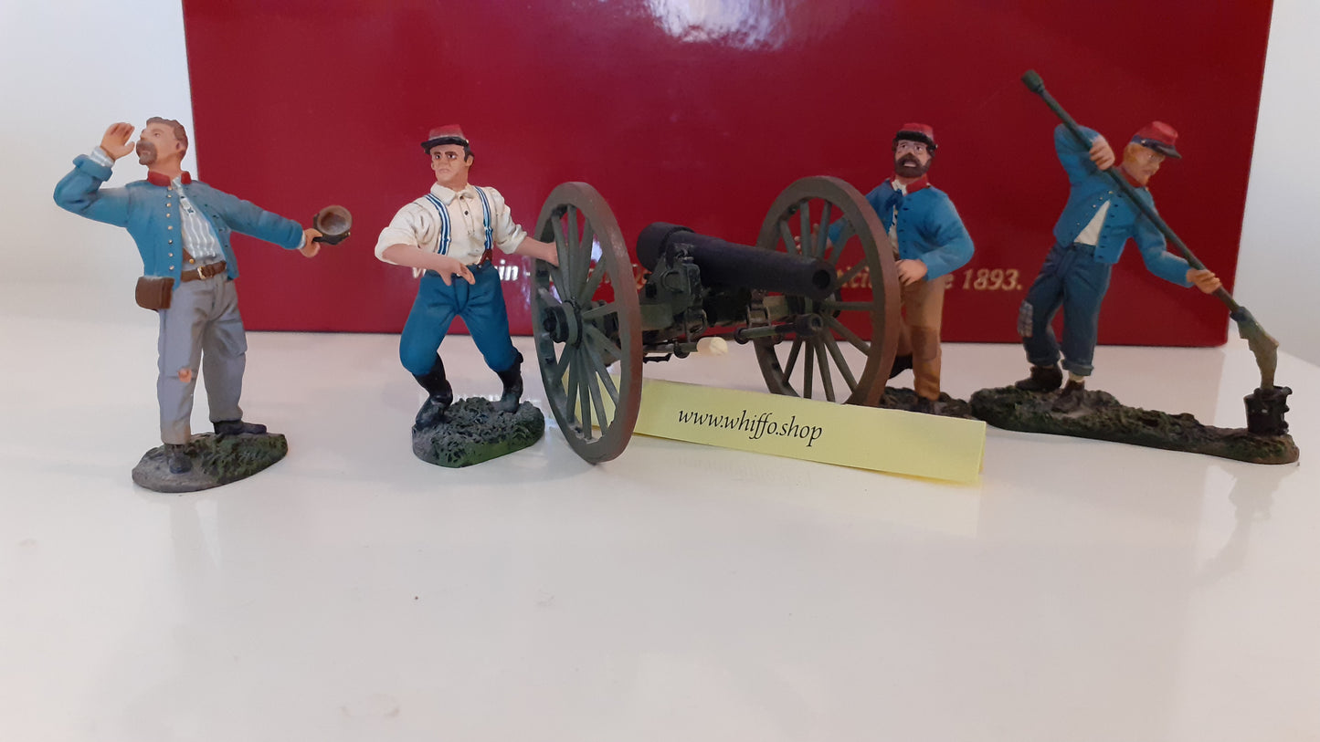 Britains 31032 2009 Acw Confederate Artillery Parrot Gun Crew boxed 1:32 Wdb