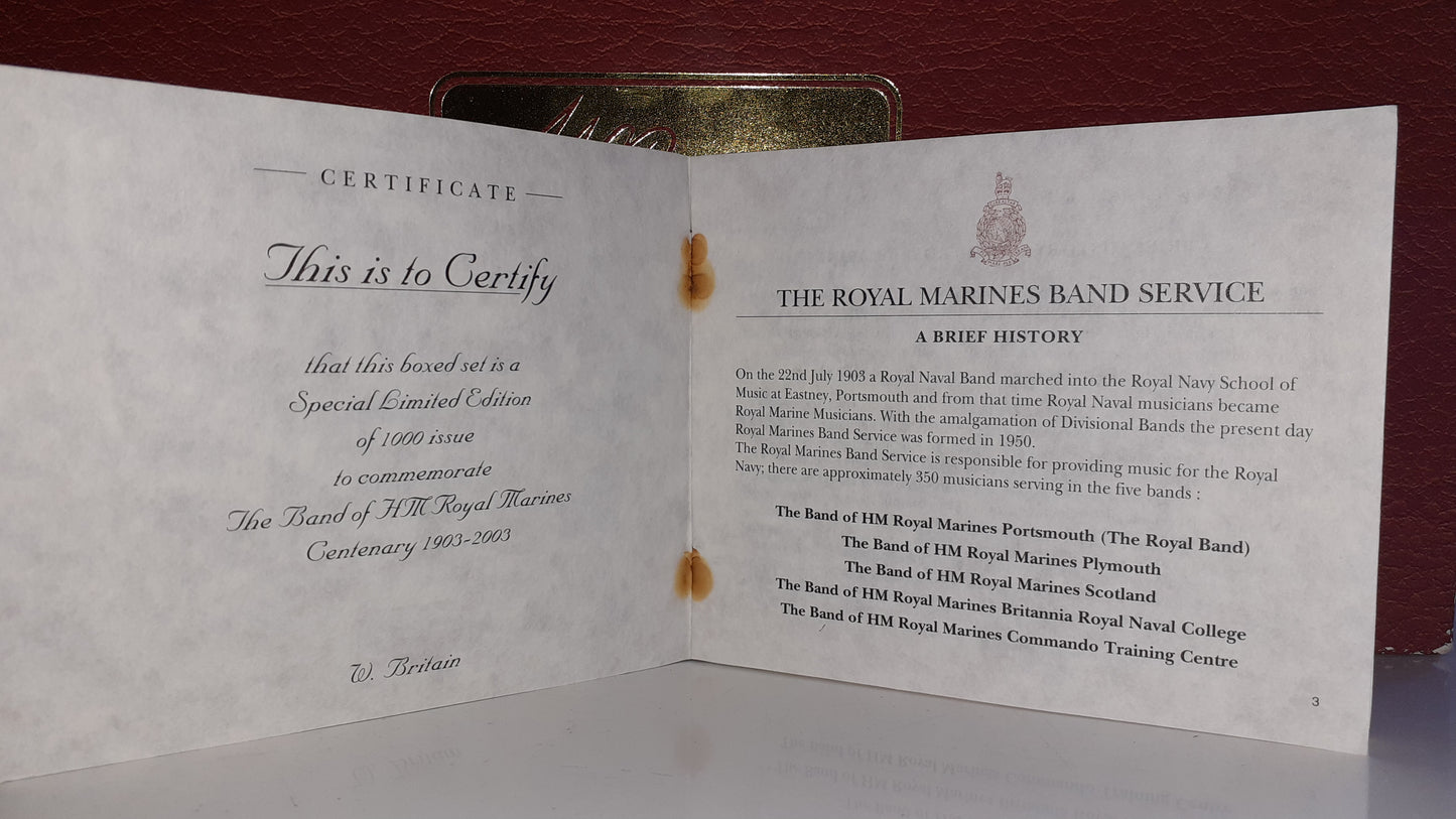 Britains 41102 2004 Ltd Edition Large Royal Marines Band boxed 1:32 S7