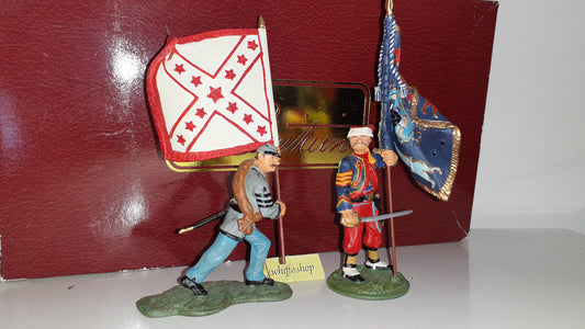 Britains Acw 41126 5th New York 4th Texas Standard Bearers 2003 1:32 Boxed S5