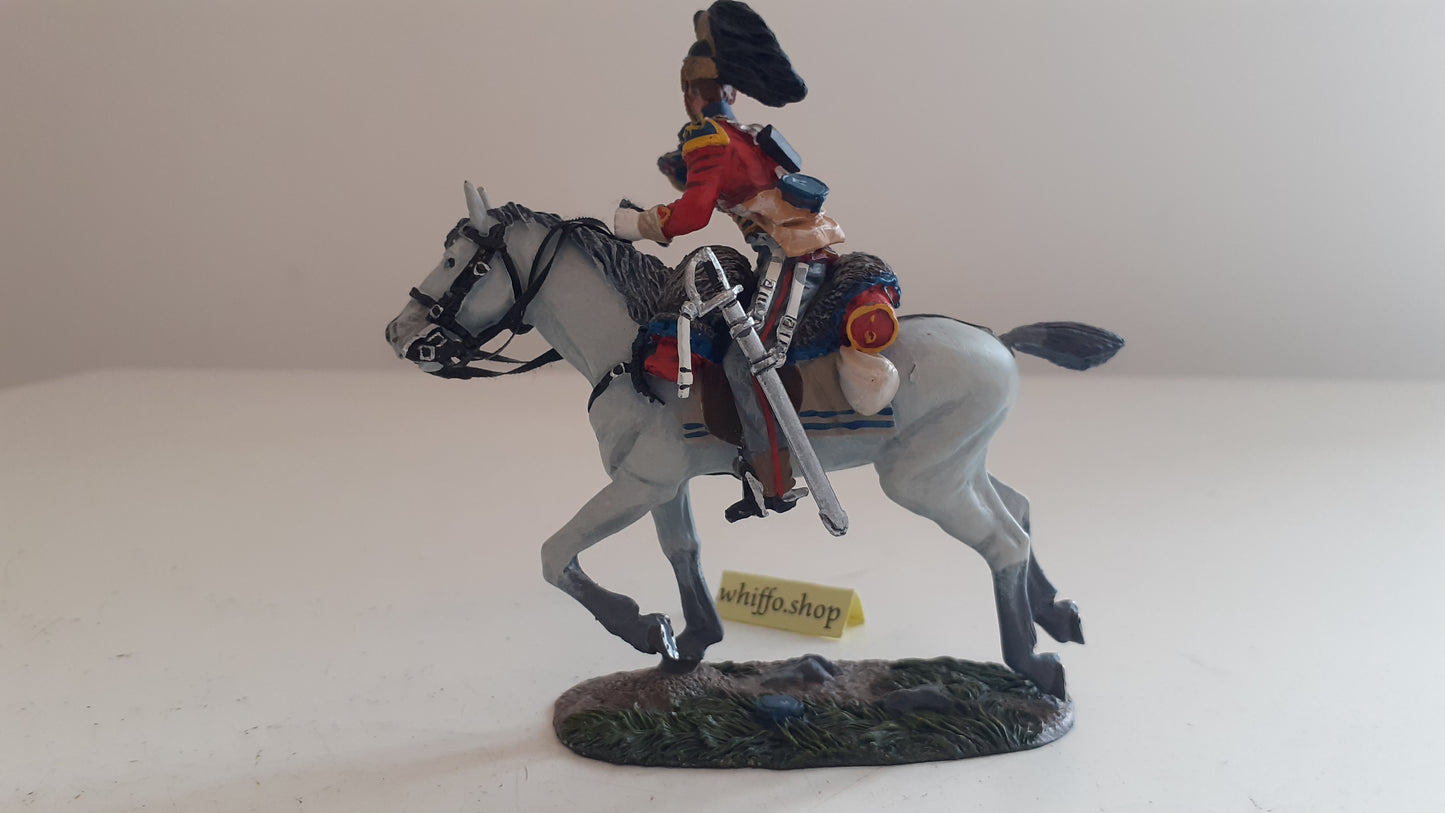 Britains 36057 Napoleonic Waterloo 1st Royal Dragoons bugler Charging boxed S8